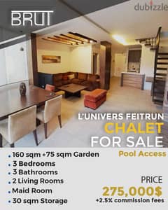 160 sqm Luxurious Chalet for Sale in L'univers Feitrun Keserwan 0