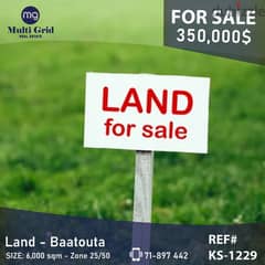 KS-1229, Land for Sale in Bekaatouta, أرض للبيع في بقعتوتة 0