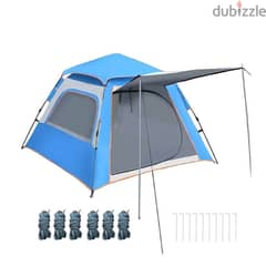 Automatic Camping Tent for 3-4 Campers, Sky Blue Outdoor Tent خيمة 0