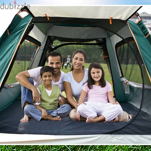 Automatic Camping Tent for 3-4 Campers, Sky Blue Outdoor Tent خيمة 3