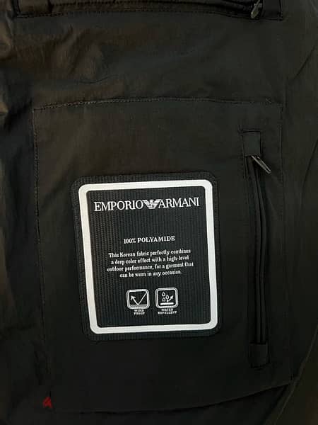 Emporio Armani logo-patch padded coat 2