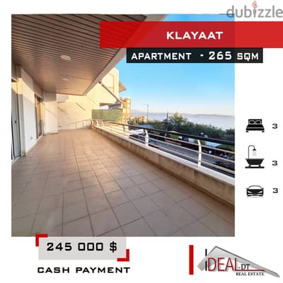 Furnished Apartment with Terrace for sale in Klayaat 265sqm REF#FD1805