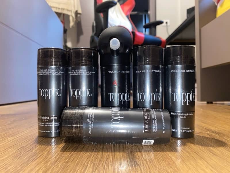 35% OFFER: 6 Toppik Hair Fibers + Sprayer 1