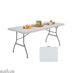 Folding Picnic Table for Outdoor Camping, BBQ & Garden, White, طاولة