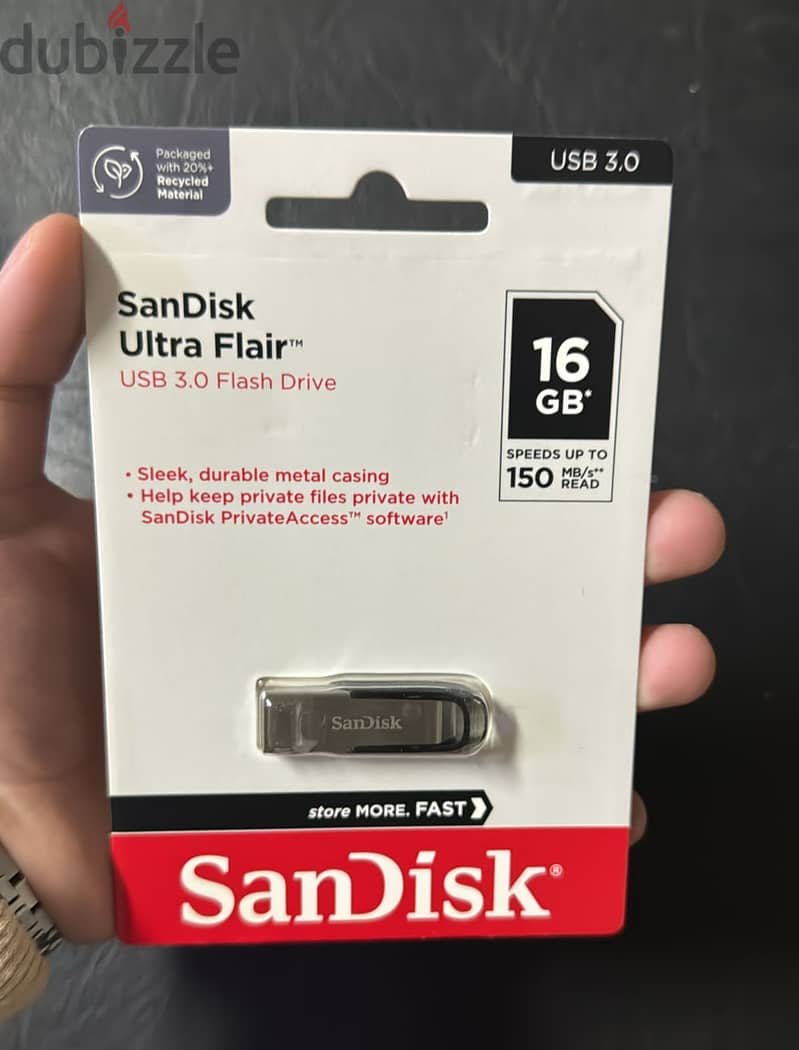 Sandisk ultra flair 3.0 flash drive 16gb up to 150mbs original & new 0