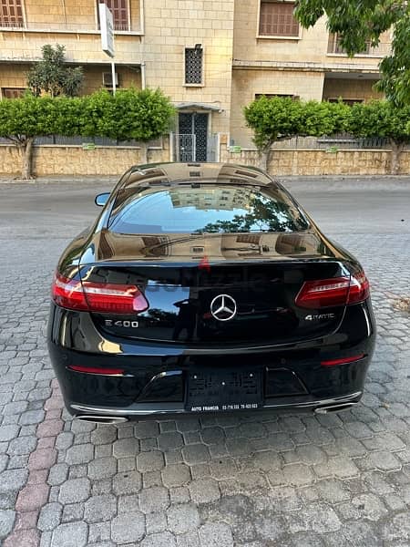 Mercedes E 400 coupe 4matic 2018 black on brown (clean carfax) 5