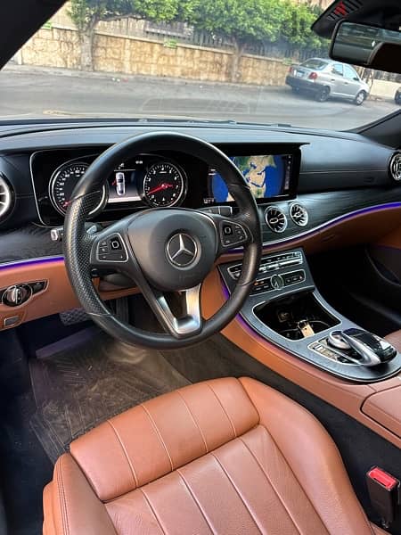 Mercedes E 400 coupe 4matic 2018 black on brown (clean carfax) 9