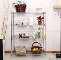 4 layers shelves storage welded wire chrome 0