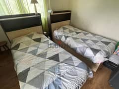 2 bed +2 Mattresses تختين صندوق مع فرشتين