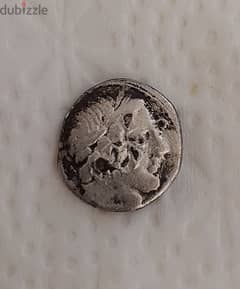 Ancient Head of Rome Silver Coin of the Roman Republic 509-27 BC