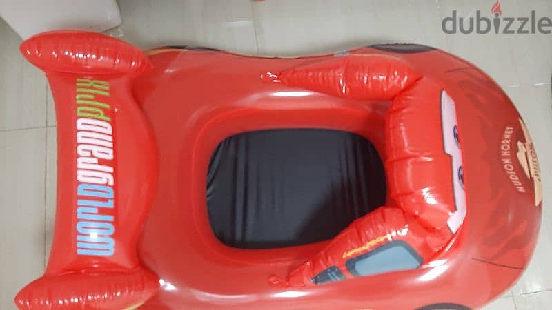 5 items:2 Intex baby floats +baby neck ring +float ring +boat mcqueen 1