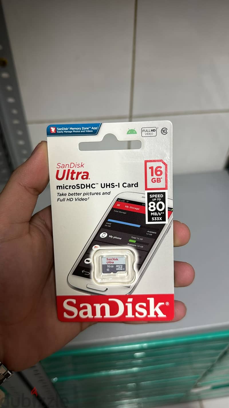 SanDisk Ultra Memory Card 16gb up to 80mb/s exclusive & new offer 0