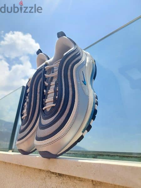 Nike Air Max 97 OG Metallic Silver Chlorine Blue (Size 45). 3