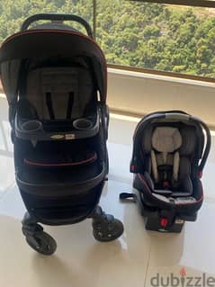 Graco stroller and car seat 0-12 months, excellent condition