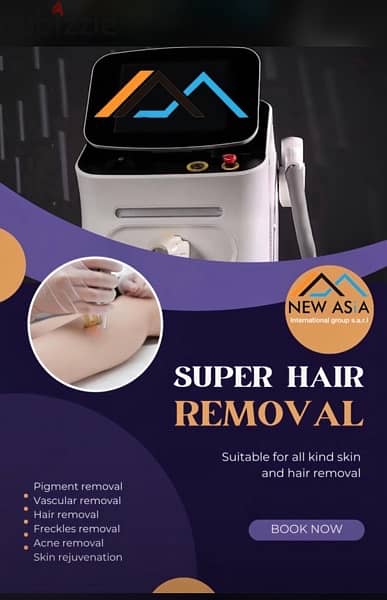 Hair removal 4 cm Quattro cm Germany diode Alexander titanium 1800w