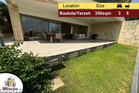 Baabda/Yarzeh 350m2 | 500m2 Terrace/Garden | Private Street | PA |