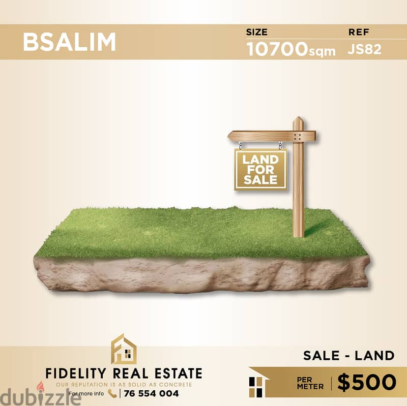 Land for sale in Bsalim JS82 أرض للبيع في بصاليم 0