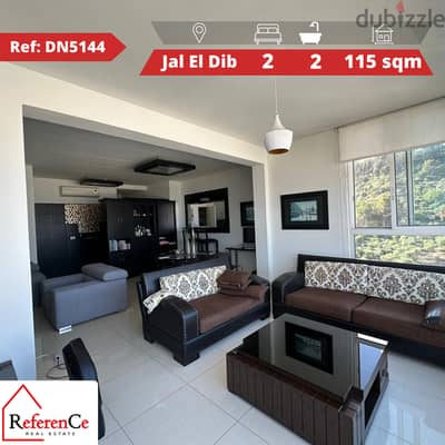 Apartment with view for sale in Jal El Dib. شقة مطلة للبيع في جل الديب