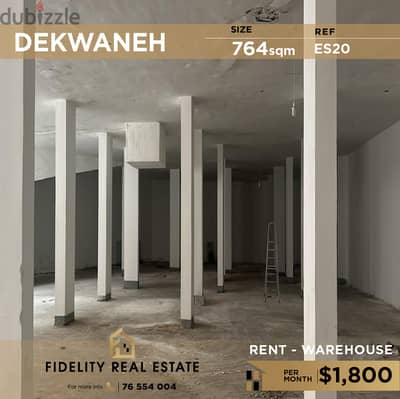 Warehouse for rent in Dekwaneh ES20