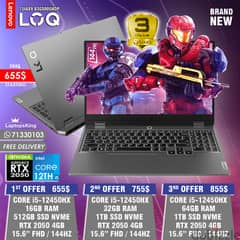 LENOVO LOQ 15IAX9 CORE i5-12450HX RTX 2050 144HZ 15.6” GAMINNG LAPTOPS