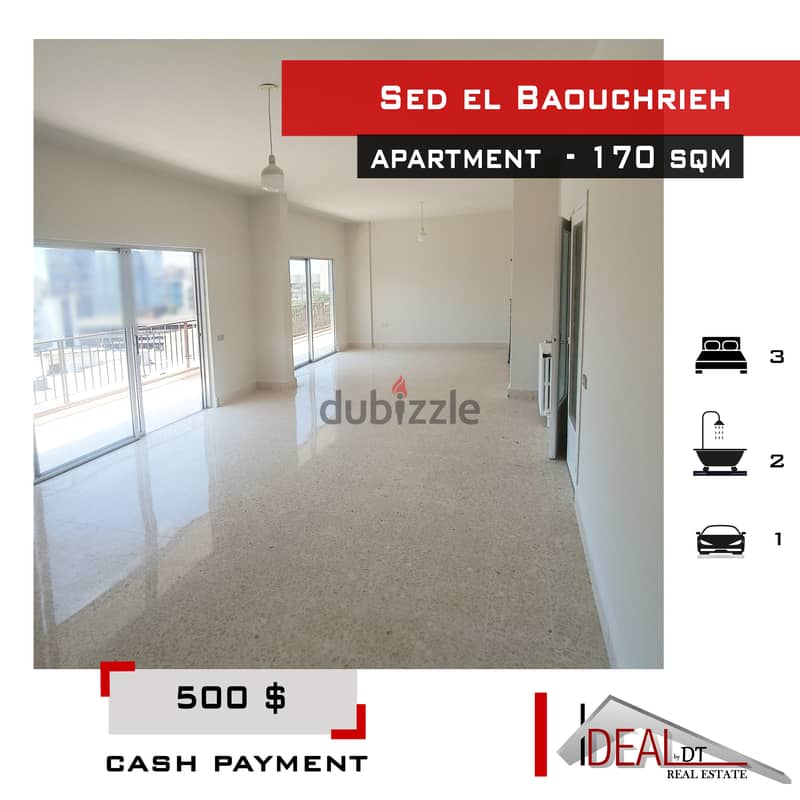 Apartment for rent in Sed El Baouchrieh 170 sqm ref#yc124 0