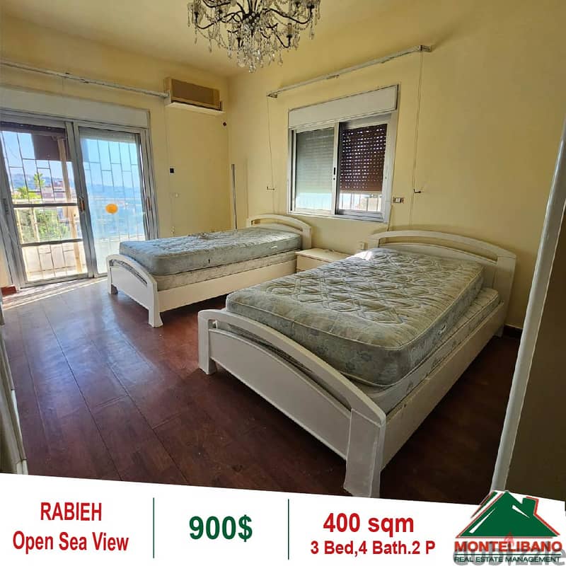 900$!! Fully Furnished&Sea View Apartment for rent in Rabieh 4