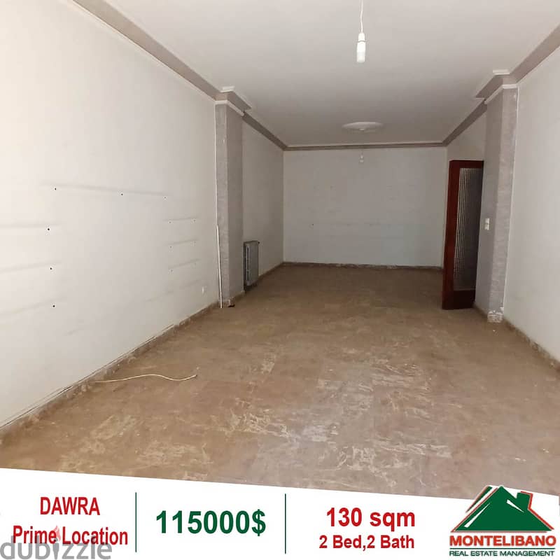 115000$!! Prme Location Apartment for sale in Dawra 1