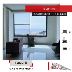 Furnished Apartment for rent in Rmeileh 110 sqm ref#jj26100