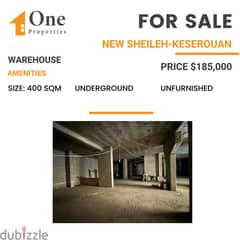 WAREHOUSE for SALE , excellent condition in NEW SHEILEH / KESEROUAN. 0