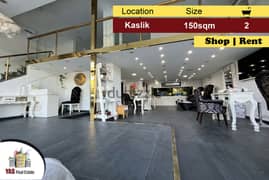 Kaslik 100m2 | 50m2 Mezzanine | Shop for Rent | New | Modern | EH | 0