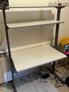 IKEA desk with 2 shelves