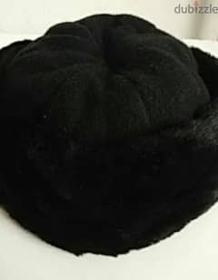 Black fur hat with stiff side tabs - Not Negotiable 0