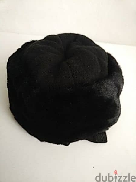 Black fur hat with stiff side tabs - Not Negotiable 1