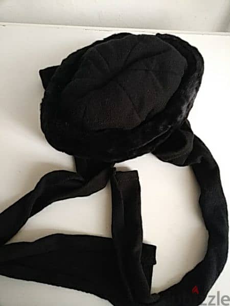 Black fur hat with stiff side tabs - Not Negotiable 4