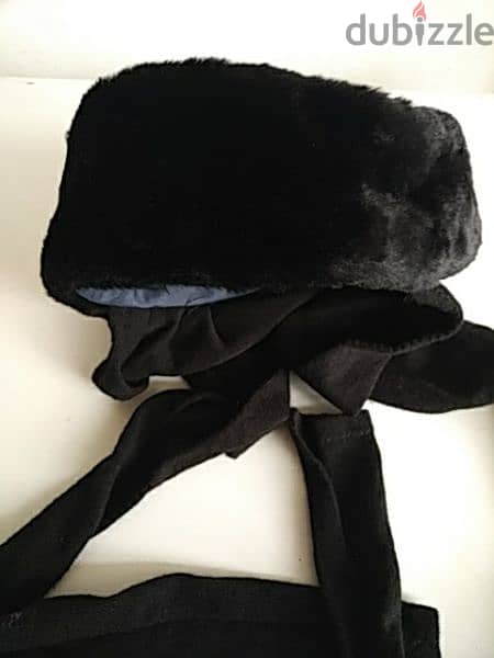 Black fur hat with stiff side tabs - Not Negotiable 6