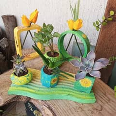 handmade concrete plants pot كونكريت زرع 0