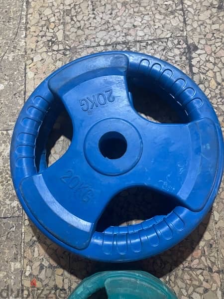 Olympic plates coloured new 50kg very good quality 1