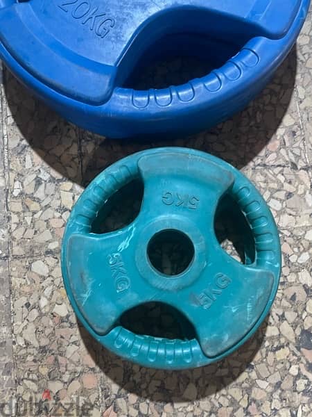 Olympic plates coloured new 50kg very good quality 2