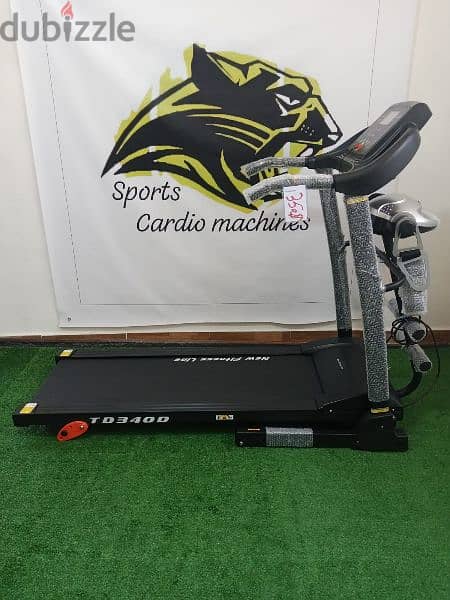 New fitness line treadmill 2hp, vibration massage 0