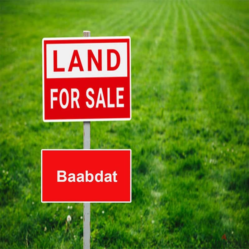 Land for sale in baabdat ارض للبيع في بعبدات 0