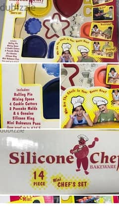 Bakeware Silicone chef for kids OVEN PROOF UP TO 475*F ~= 250*C