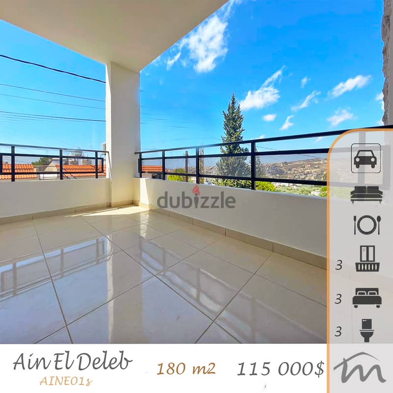 Ain El Delb | Building Age 8 | Decorated 3 Bedrooms Apt | 3 Balconies 0