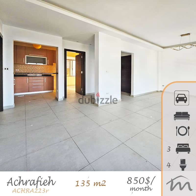 Ashrafieh | Brand New 3 Bedrooms Apartment | Balcony | Open View 0