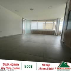 800$!! Prime Location Office for rent in Zalka Highway 0