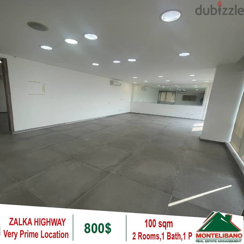 800$!! Prime Location Office for rent in Zalka Highway 2