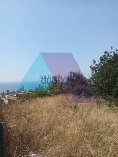 A 1304 m2 land having an open sea view for sale in Mezher/Bsalim