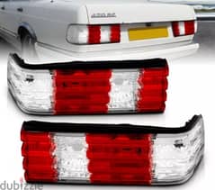 SET OF RED CLEAR TAILLIGHT FOR MERCEDES BENZ W126 AND C126