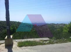 A 2200 m2 land +open mountain/sea view for sale in Mar Mama/Batroun