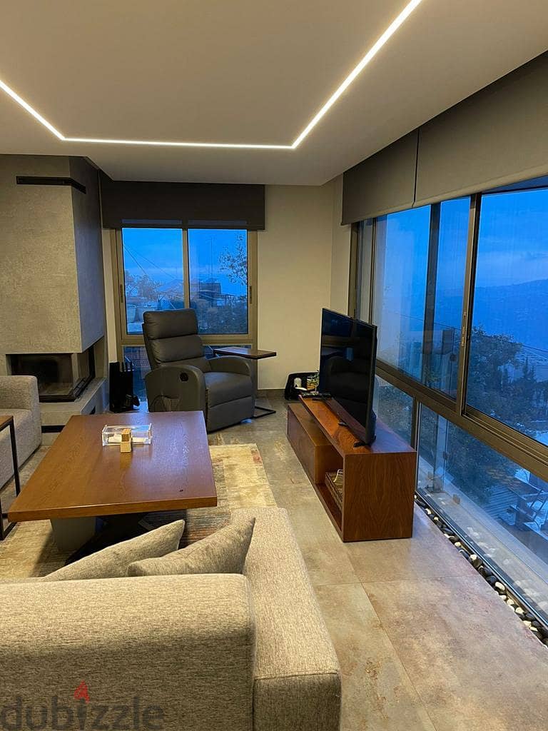 High End Finishing Fully Furnished Real Duplex for sale in Bikfaya 1