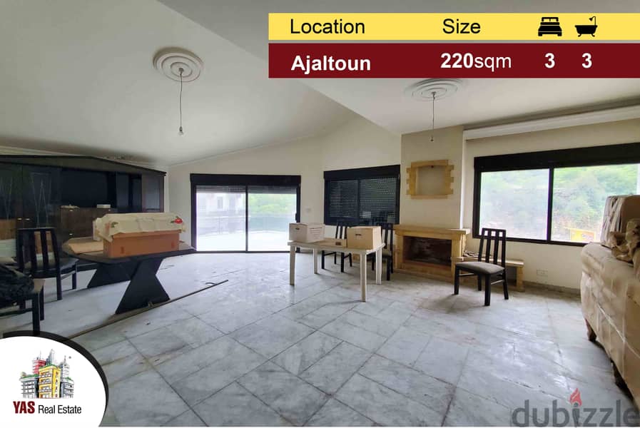 Ajaltoun 220m2 | Well Maintained | Mountain View | Quiet Location | TO 0